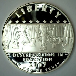 2007 Little Rock Desegregation 90% Silver Proof Dollar Commemorative Coin ONLY - Picture 1 of 4