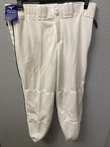 NEW Mizuno Women's Belted Softball Pants White Large - Picture 1 of 4