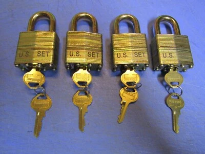 4 Master Lock DG Padlock US SET Keyed Different Hardened Key retained when open - Image 1 of 4