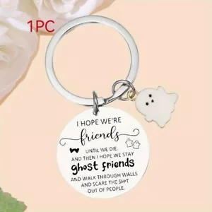 Lustige Freundschaftsgeschenke süßer Geister Schlüsselring Geschenk für besten Freund Bestie Sisters UK - Bild 1 von 4