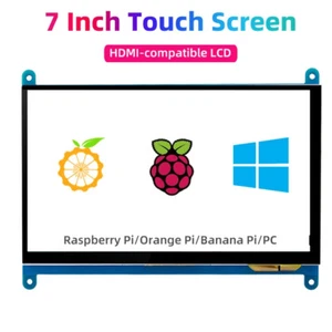 7Inch Portable Mini HDMI Touchscreen Raspberry Pi Monitor Display USB PC Screen - Picture 1 of 12