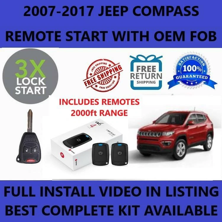Jeep Compass Fortin RFK411 2007-2017 ARRANQUE REMOTO PLUG & PLAY Foto 1 de 1