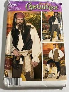 UNCUT Simplicity 0209 Cosplay Costume Pirate Mens Costume L XL Waistcoat + More - Picture 1 of 2