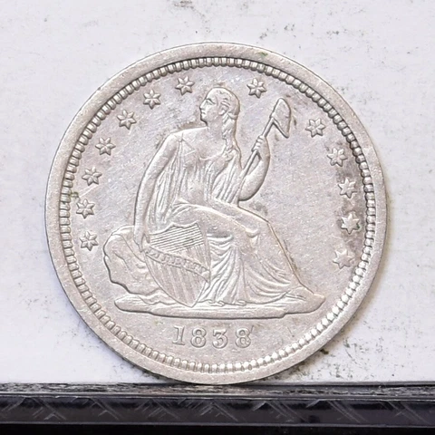 1838 Liberty Seated Quarter - AU Details (#43469) Cover