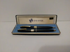 Vintage Sheaffer Pen And Pencil Set. Reminder Clip. Black and Gold. - Picture 1 of 11
