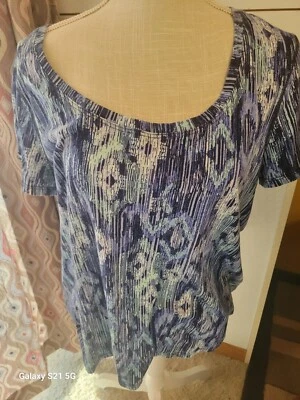 Blusa azul relatividad XL para mujer Foto 1 de 3