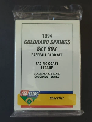 1994 Fleer Pro Cards Colorado Springs Sky Sox Factory Sealed Team Set - Rockies - Image 1 of 2