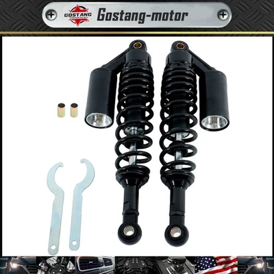 Par de amortiguadores de suspensión amortiguadores de aire para motocicleta 13,5"" 340 para Honda Yamaha Foto 1 de 4