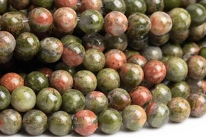 Natural Unakite Gemstone 8 MM Round Smooth Beads Strand 15.5" For Jewelry - Picture 1 of 2