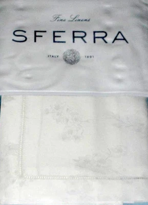 Sferra Giza 45 Natura 1854 Boudoir Sham Blanco Floral Algodón Egipcio Satén Nuevo Foto 1 de 4
