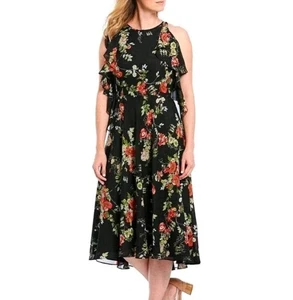 NEW Alex Marie Size 6 LAUREL Floral Ruffle Romantic Feminine Midi Dress - Picture 1 of 17