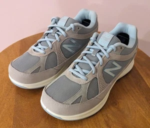New Balance Women's Size 9 D Wide Width 877 Walking Shoes Silver Blue WW877SB - Picture 1 of 15