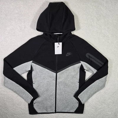 Sudadera con capucha Nike Tech Fleece Windrunner negra gris jaspeada para hombre XS HV0949-011 Foto 1 de 4