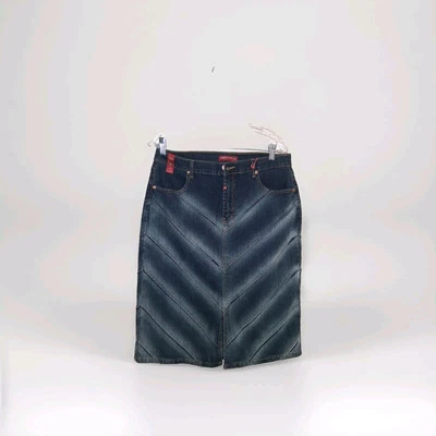 NWT Womens LONDON Blue Vigoss Jeans  Skirt   Stretchy Slit Front/Back Sz XL - Image 1 of 4