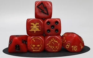 Blutgott Würfel Set - Custom D6 für Fantasy Football, RPG & Tabletop Spiele - Bild 1 von 9