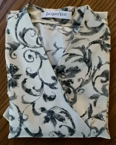 JACQUES VERT Blouse. Beige/Black. Size 10 - Picture 1 of 7