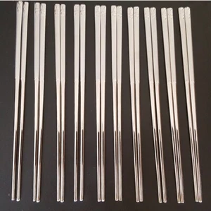 10 Pairs stainless Chopsticks Korean kitchen art - 키친아트 젓가락 10세트 - Picture 1 of 2