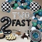 Two Fast Birthday Decorations Boy Vintage, Racing Car Birthday Party Supplies, 2