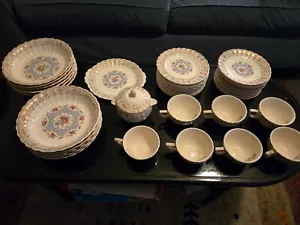 American Limoges Lyric 1 K S 384-X 22K Gold Dishware & (Excelsior) Henery Alcock - Picture 1 of 16