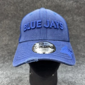New Era 9Forty Toronto Blue Jays Trucker Snapback Hat Cap Blue Distressed NEW - Picture 1 of 8