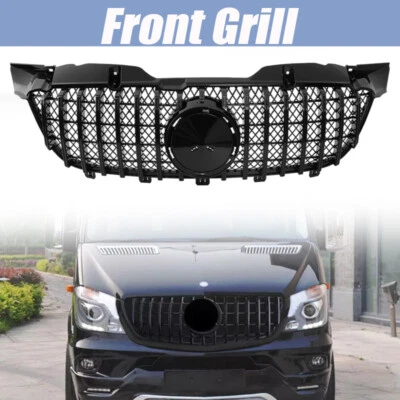 Front Bumper Hood Grille ABS For 2009-2013 Mercedes Benz Sprinter W906 2500 3500 - Image 1 of 4