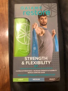Gaiam Restore Strength & Flexibility Kit + Workouts! 3 Widerstandsstufen - Bild 1 von 6