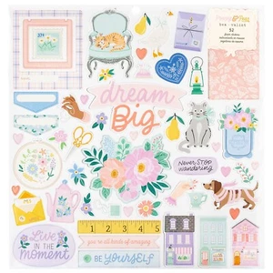 American Crafts Foam Stickers 12"X12" 120/Pkg-Poppy And Pear - 3 Pack - Picture 1 of 1