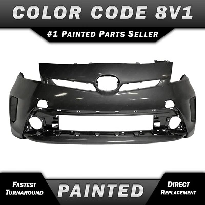 NEW Painted *8V1 Gray* Front Bumper Cover Replacement for 2012-2015 Toyota Prius Foto 1 de 4