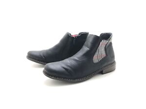 Rieker Damen Stiefel Stiefelette Boots Schwarz Gr. 40 (UK 6,5)