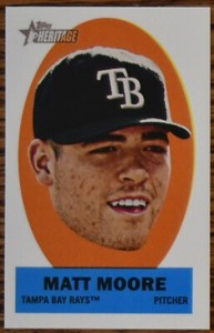 2012 Topps Heritage Stick-Ons #45 Matt Moore Tampa Bay Rays