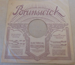 78RPM 10" c1927-28 Brunswick record sleeve, sharp, see photos - Picture 1 of 3