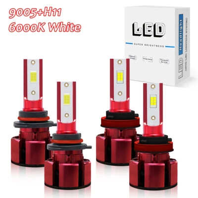 KIT 4 piezas de bombillas LED haz alto/bajo para Nissan Quest 2011 2012 2013-2017 Foto 1 de 4