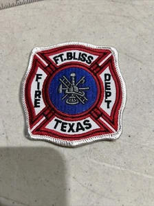 TEXAS - FORT BLISS FIRE DEPARTMENT PATCH, FD 2”x2” - Picture 1 of 2