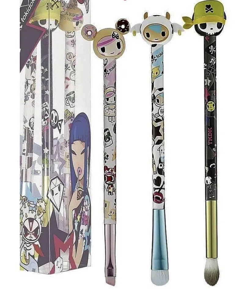 Tokidoki Pittura 3 BRUSH SET: Mozzarella Adios Amigos Donutella LIMITED ED BOXED - Image 1 of 3