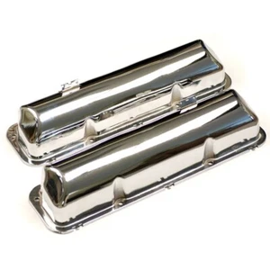 1963-64 FORD 427 GALAXIE "BALDY" CHROME VALVE COVER SET BLEM - Picture 1 of 5