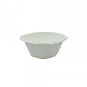 1000 Schalen rund 200 ml Suppenschale aus Zuckerrohr in weiß Ø 16 cm - Bild 1 von 1
