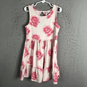 Janie And jack Dress Girls 7 Pink Floral Knit Tiers Feminine Casual - Picture 1 of 18