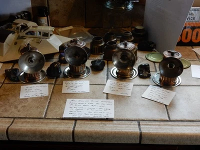 Lámparas mineras antracita cobre 4"x 2,25" estado muy bueno para la edad Foto 1 de 4