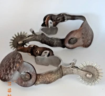 ESPUELAS DE VAQUERO ANTIGUAS MARCADAS CROCKETT DE COLECCIÓN Foto 1 de 4