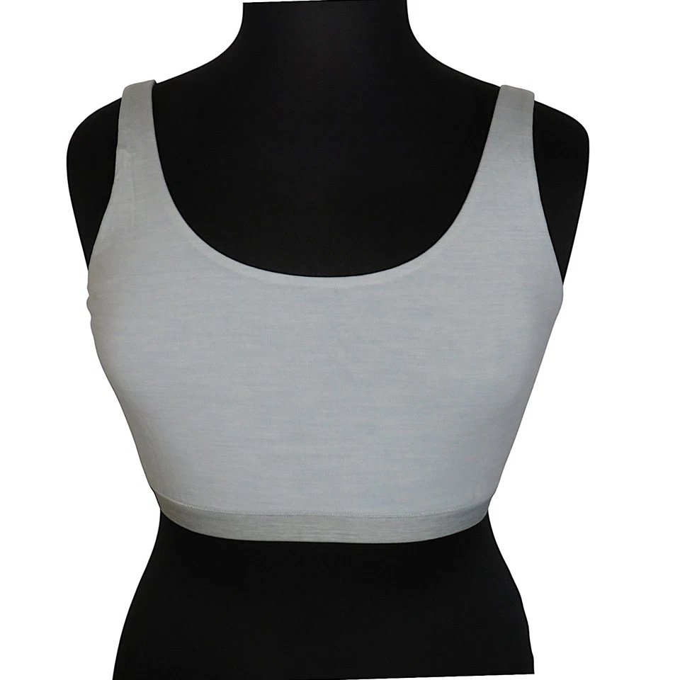 Allbirds Double Layered Merino Wool Blend Trino Bralette Peppercorn Gray Size XL - Image 1 of 4