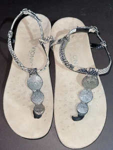 Vionic Lizbeth Sandals Shoes Women's Size 8 Runs Big *8.5 reptile print Leather - Picture 1 of 11