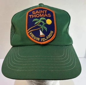De colección Saint Thomas Virgin Island Malla Camionero SnapBack Sombrero Talla M/L Parche Grande - Imagen 1 de 8