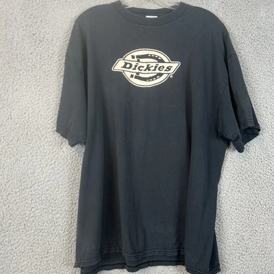 Camiseta Gráfica Dickies Vintage Años 90 Talla XL Negra Desteñida México Doble Cara Logo Foto 1 de 4