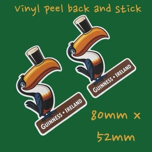 Guinness toucan x2 vinyl sticker man cave pub bar Beer Export sign draft beers - Picture 1 of 5