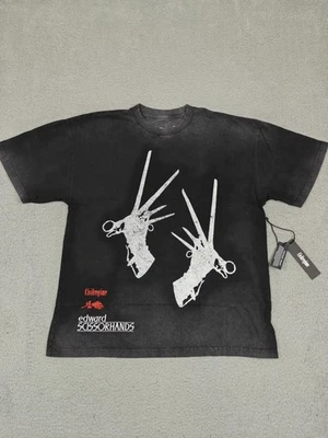 Camisa Civil Regime X Edward Manos de Tijera Para Hombres Grande Negra Camiseta De Gran Tamaño Gráfica Foto 1 de 4