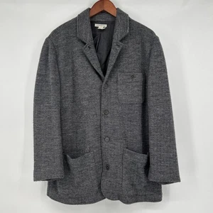 Carbon 2 Cobalt Blazer Jacke Herren L grau Fischgrät 100% Wolle Strick Freizeit - Bild 1 von 10