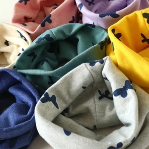 Autumn Winter Butterfly Printed Baby Children Collar Neck Kids Cotton Scarf - Picture 1 of 16