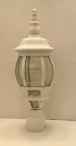 20” Vintage Lamp Post Light Top Architectural Lighting, Beveled Glass - Picture 1 of 5