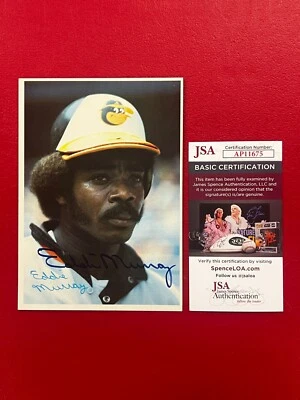 Eddie Murray Signed Topps 1980 Trading Card w/ JSA Cert Baltimore Orioles HOF! - Image 1 of 4