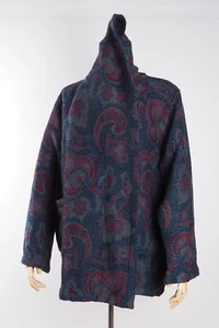 Vintage MISSONI Donna Paisley Oversized Poncho Over Coat Jacket 42 90s 80s #W1 - Picture 1 of 10